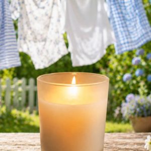 Fresh Linen Whisper geurkaars 20 cl van Butterfly Kisses voor Stichting Eva
